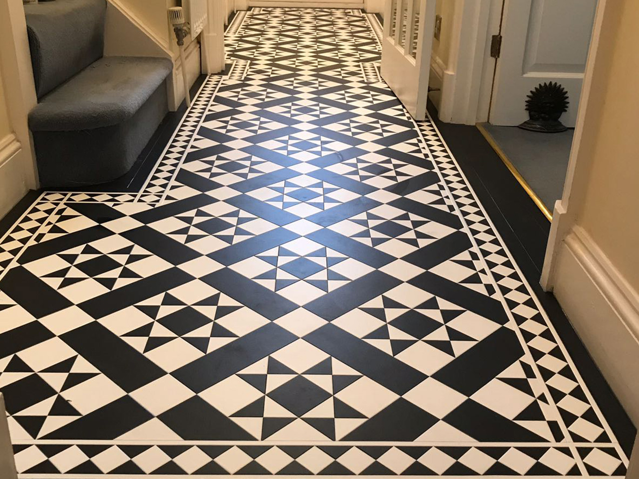 Stunning hall flooring project for celebrity customer